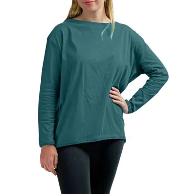 The Good Tee Organic Cocoon Long-sleeve Top In Green