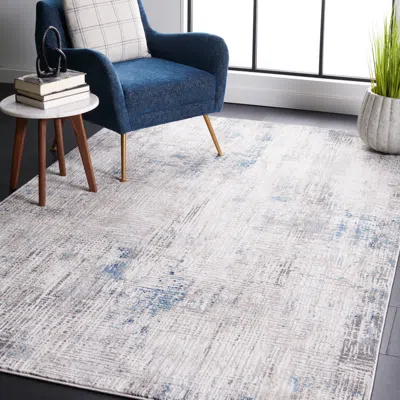 Safavieh Vogue Machine Made Area Rug, Blue / Grey Contemporary Style Easy Care In Gray