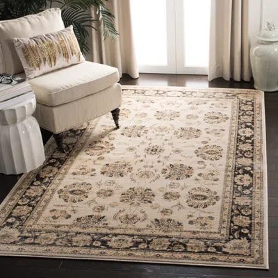 Safavieh Vintage Machine Made Area Rug, Ivory / Brown Traditional Style Easy Care In Neutral