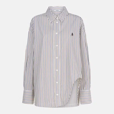 Attico Striped Cotton Shirt With Long Sleeves In Multi