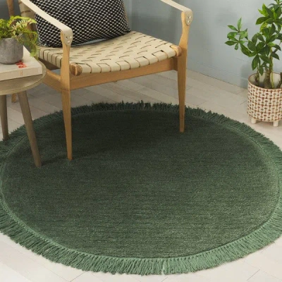 Safavieh Vermont Hand Made Area Rug, Green Shag Flokati Style In Green