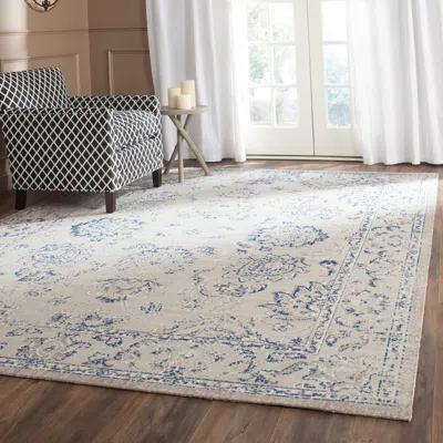 Safavieh Patina Machine Made Area Rug, Grey / Blue Traditional Style Easy Care In Neutral