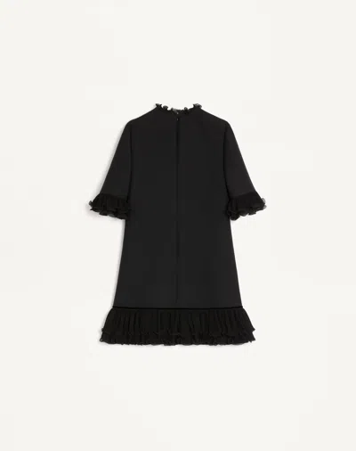 Valentino Crepe Couture Short Dress In Black