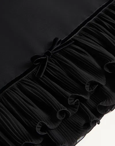 Valentino Crepe Couture Short Dress In Black