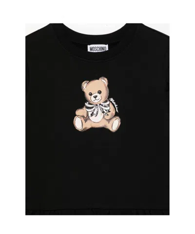 Moschino Cotton Dress In Black