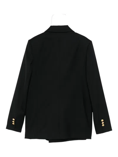 Balmain Buttoned Double-breasted Jacket In Black