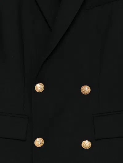 Balmain Buttoned Double-breasted Jacket In Black