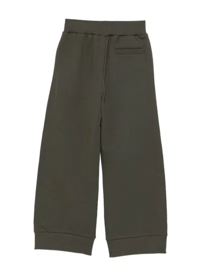 Balmain Elastic-waistband Logo Trousers In Green