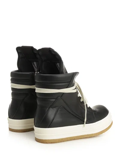 Rick Owens Creep Geobasket High-top Casual Shoes In Black