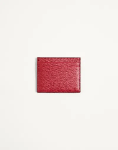 Valentino Vlogo Denim Card Holder
