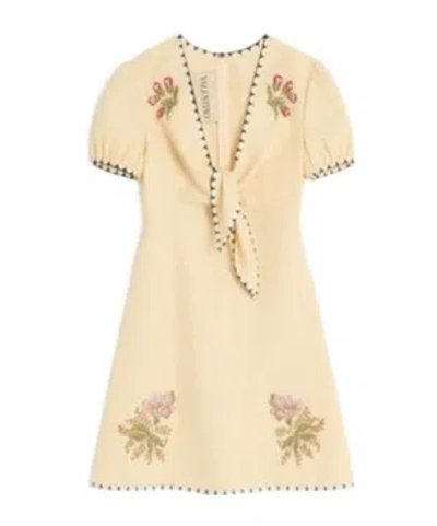 Valentino Short Sleeve Dress In Brown