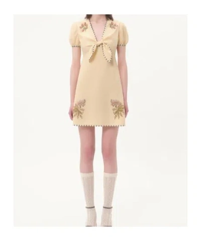 Valentino Short Sleeve Dress In Brown