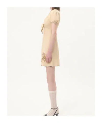 Valentino Short Sleeve Dress In Brown