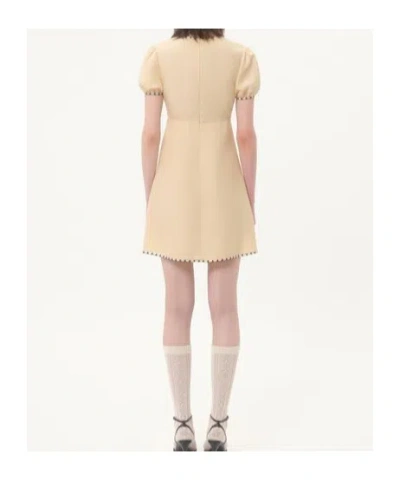 Valentino Short Sleeve Dress In Brown