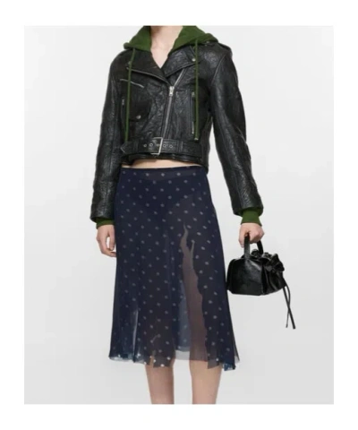 Acne Studios Leather Jacket In Green