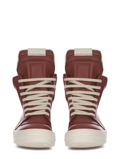 Rick Owens Geobaskets High-top Sneakers In Brown
