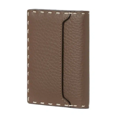 Fendi Selleria Leather-trimmed Cardholder