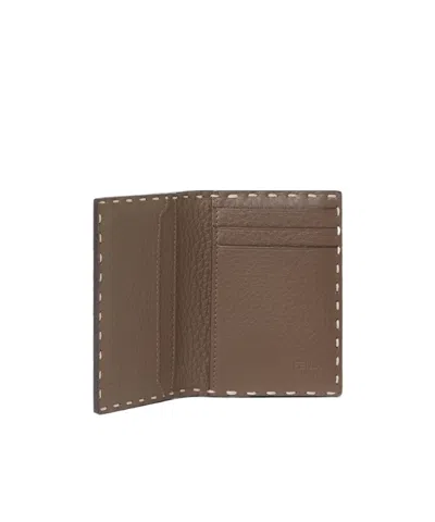 Fendi Selleria Leather-trimmed Cardholder