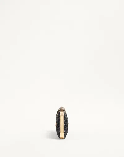 Valentino Heart Motif Embellished Clutch Bag In Multi