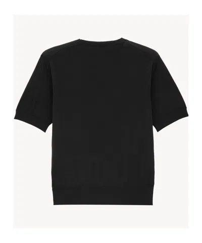 Saint Laurent T-shirt Sweater In Wool In Black