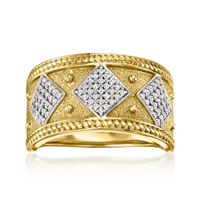 Ross-simons Diamond Geometric Ring In 18kt Yellow Gold