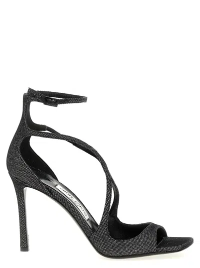 Jimmy Choo Square Toe High Heel Sandals In Black