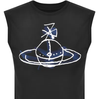 Vivienne Westwood Crew Neck Graphic Print Short Sleeves In Black