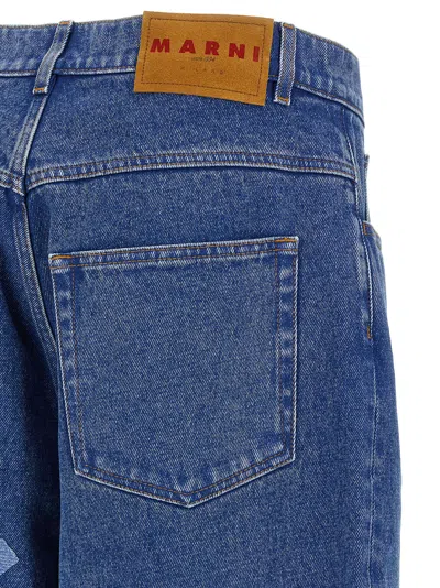 Marni Relaxed-fit Wide Leg Denim Jeans In Blue