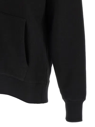 Valentino Garavani Brushed Cotton Hoodie With Vg Patch In Black