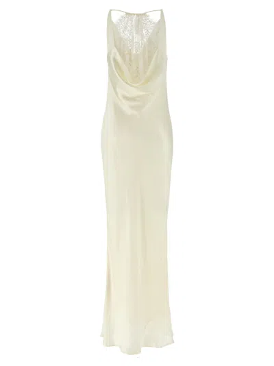 Rotate Birger Christensen Lace-trimmed Silk Satin Slip Dress