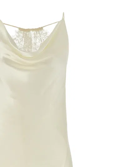 Rotate Birger Christensen Lace-trimmed Silk Satin Slip Dress