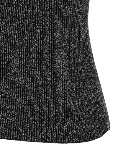 Missoni Silver Roll-neck Sweater In Black