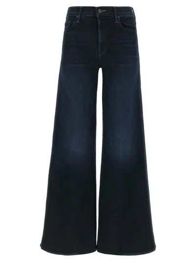 Mother Wide-leg Stretch Cotton Blend Jeans In Blue