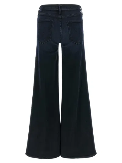Mother Wide-leg Stretch Cotton Blend Jeans In Blue