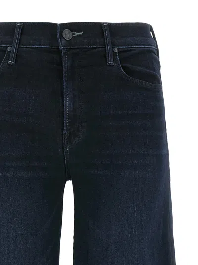 Mother Wide-leg Stretch Cotton Blend Jeans In Blue