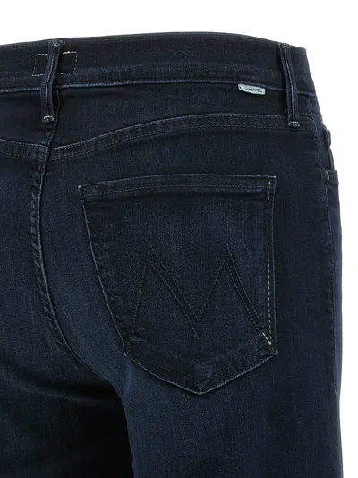 Mother Wide-leg Stretch Cotton Blend Jeans In Blue