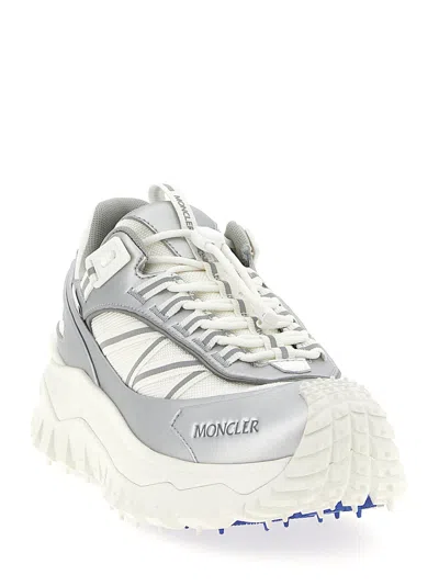 Moncler Two-tone Fabric And Leather Trailgrip Sneakers