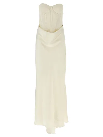 Rotate Birger Christensen Corset Dress In Neutral