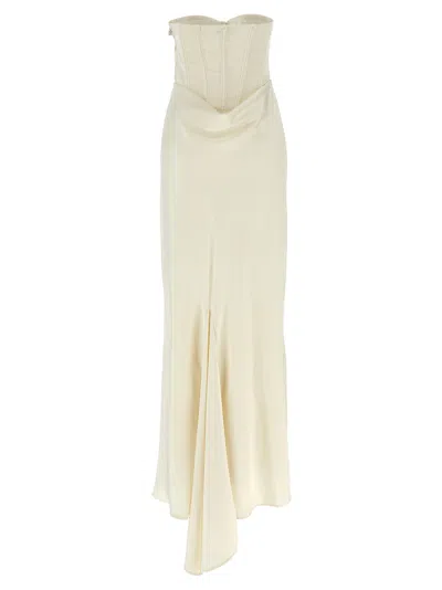 Rotate Birger Christensen Corset Dress In Neutral