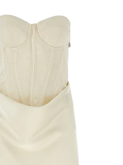 Rotate Birger Christensen Corset Dress In Neutral