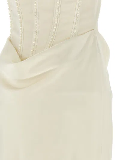 Rotate Birger Christensen Corset Dress In Neutral