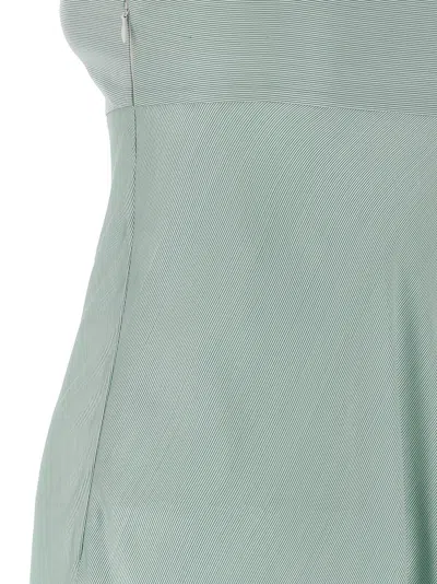 Giovanni Bedin Green Striped Dress In Green