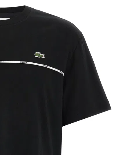 Lacoste Piped Logo T Shirt Black In Black