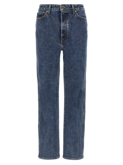 Khaite Ny Abigail Stretch Jeans In Blue