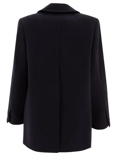 Ivy & Oak Blue Double-breasted Jacket With Tailored Fit In Blue