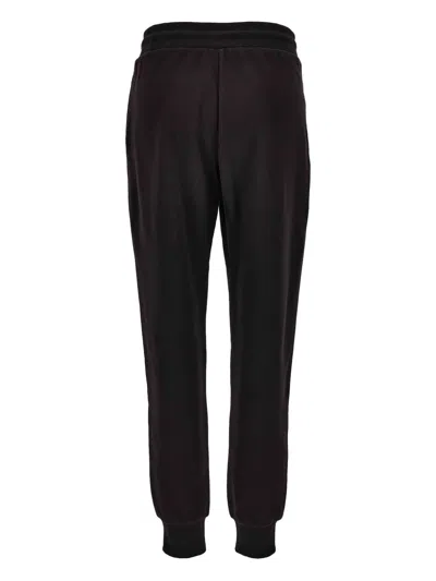 Versace Jeans Couture Logo-plaque Drawstring Trousers In Black