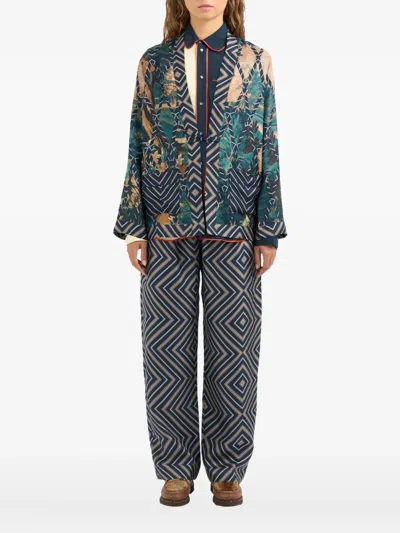 Pierre-louis Mascia Floral-geometric Print Jacket