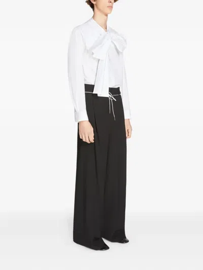 Dries Van Noten Wool Wide-leg Trousers In Black