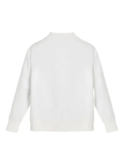 Brunello Cucinelli Cotton-blend Bomber Jacket In White
