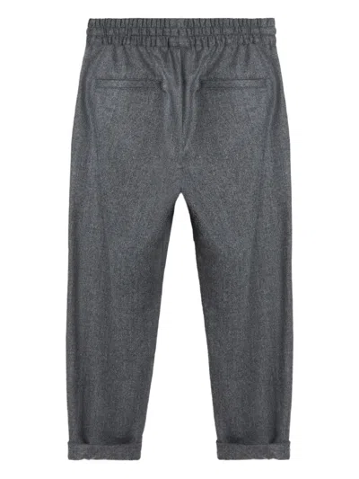 Brunello Cucinelli Drawstring-waist Trousers In Gray